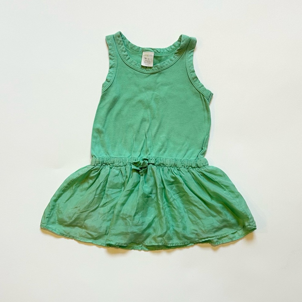 Crewcuts Toddler Girls Green Sleeveless Dress Size 2